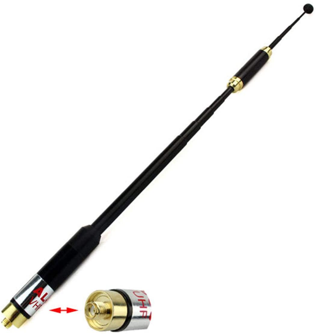 Retevis 2 Way Radios Antenna Telescopic SMA-F UHF VHF 144/430MHz Handheld Antenna for Retevis H-777 RT29 BAOFENG UV-5R 888s  (1 Pack). 