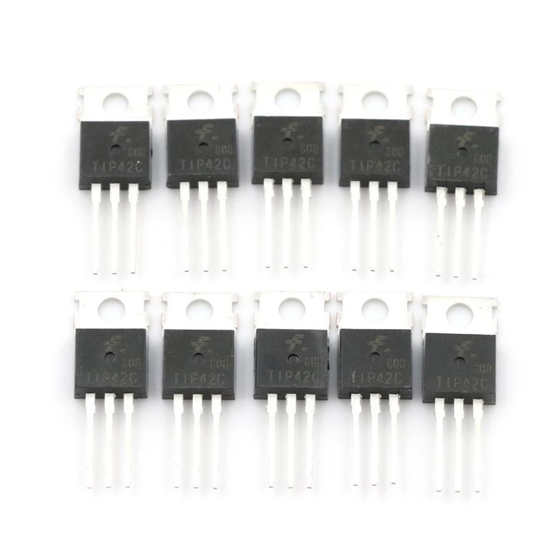 A Class TIP42C TIP42 TIP 42 Transistor PNP 100V 6A 65W 3MHz Darlington Power Transistor Epitaxial Silicon Transistor TO-220 Package Electrical Circuitry & Parts. 