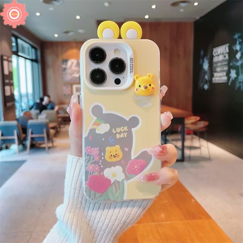 Cute Strawberry Bear Lotso Case For Redmi 12 13C 9 10C 12C A1 10A 9C 9A 10 9T Note 10 10s 8 12 9 11 13 11s Pro Poco M3 C55 C65 Pro Luxury Bracelet Cartoon Winnie DIY 3D Doll Case. 