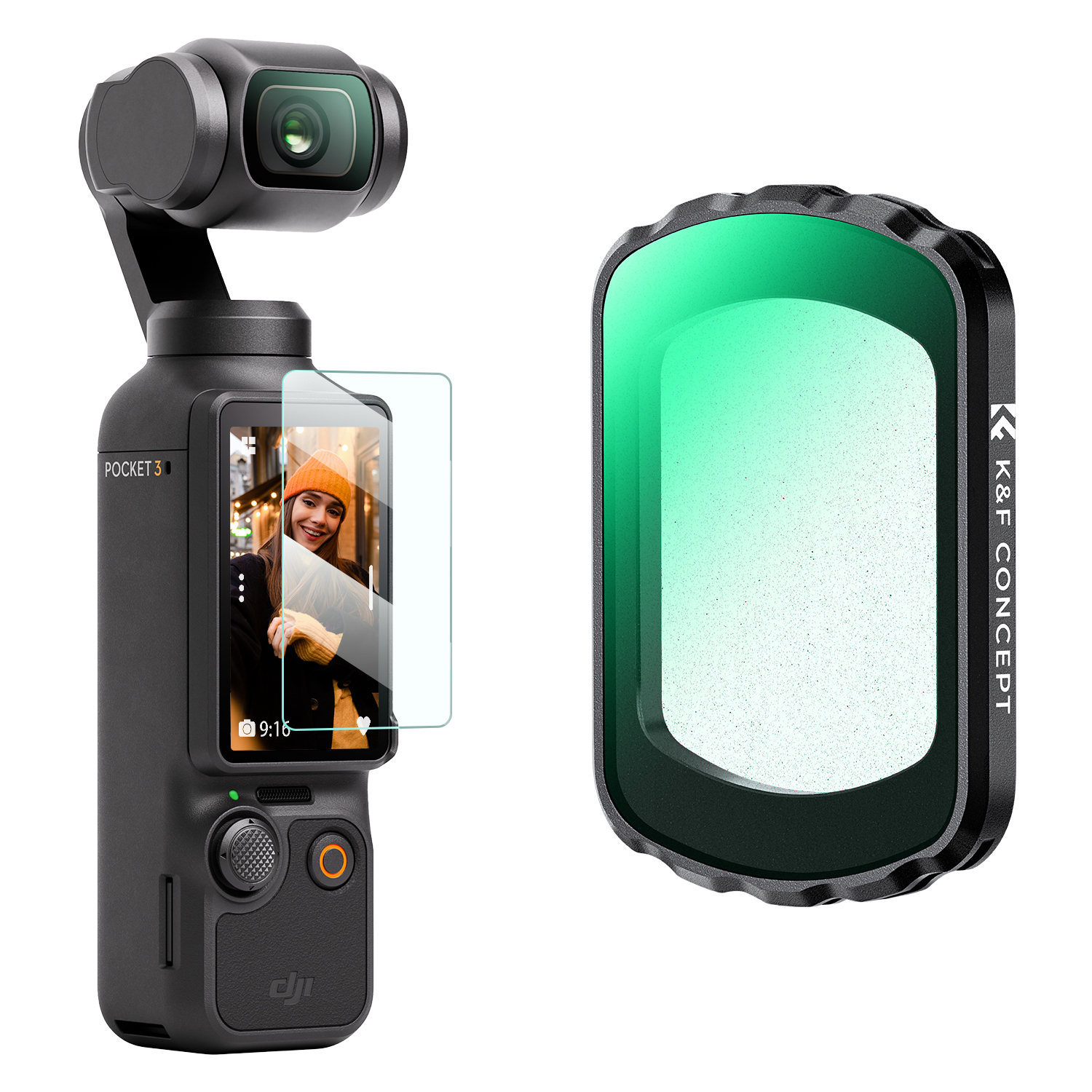 K F Concept Magnetic Black Mist 1/8 Filter Black Diffusion Creative Mist Cinematic Effect Filters for DJI Osmo Pocket 3. 