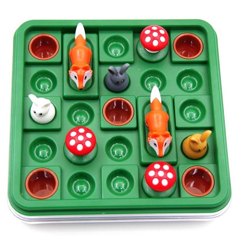 【happy one】Funny Rabbit fox early education toys logic space thinking Reasoning Family Party. 