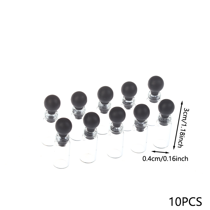 10pcs 0.5/1/2/3ml Empty Mini Glass Perfume Small Sample Vials Bottle Laboratory Liquid Fragrance Test Tube