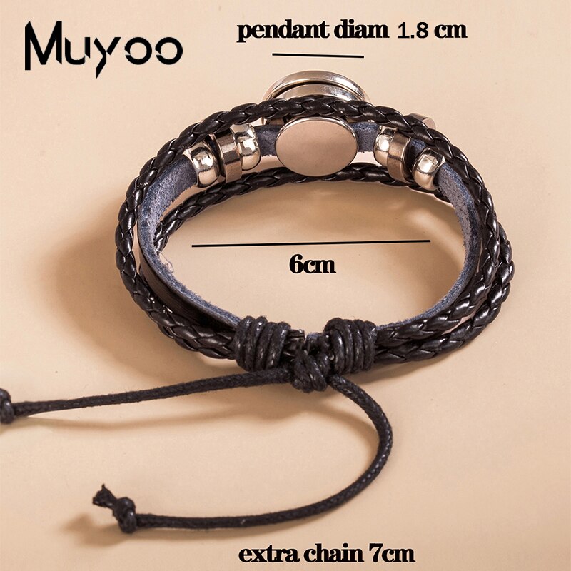 2023 New World of Warcraft Leather Bracelet WOW Alliance Horde Snap Button Bracelets Glass Dome Photo Bangles For Men. 