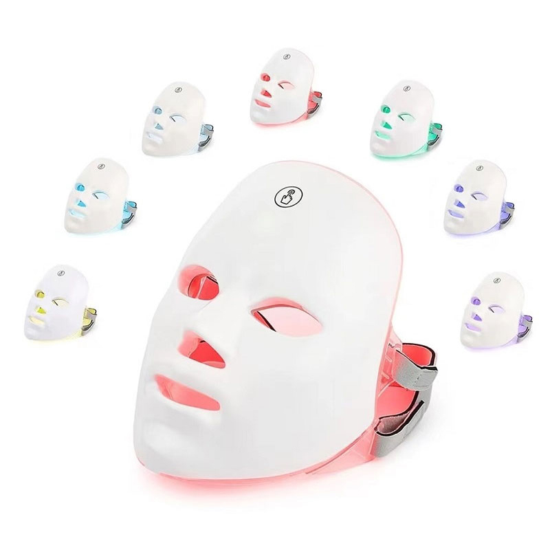 7 Colors LED Facial Mask Cover Photon Therapy Skin Rejuvenation Anti Acne Wrinkle Removal Skin Care Whitening Beauty Instrument Skin Rejuvenation Machine