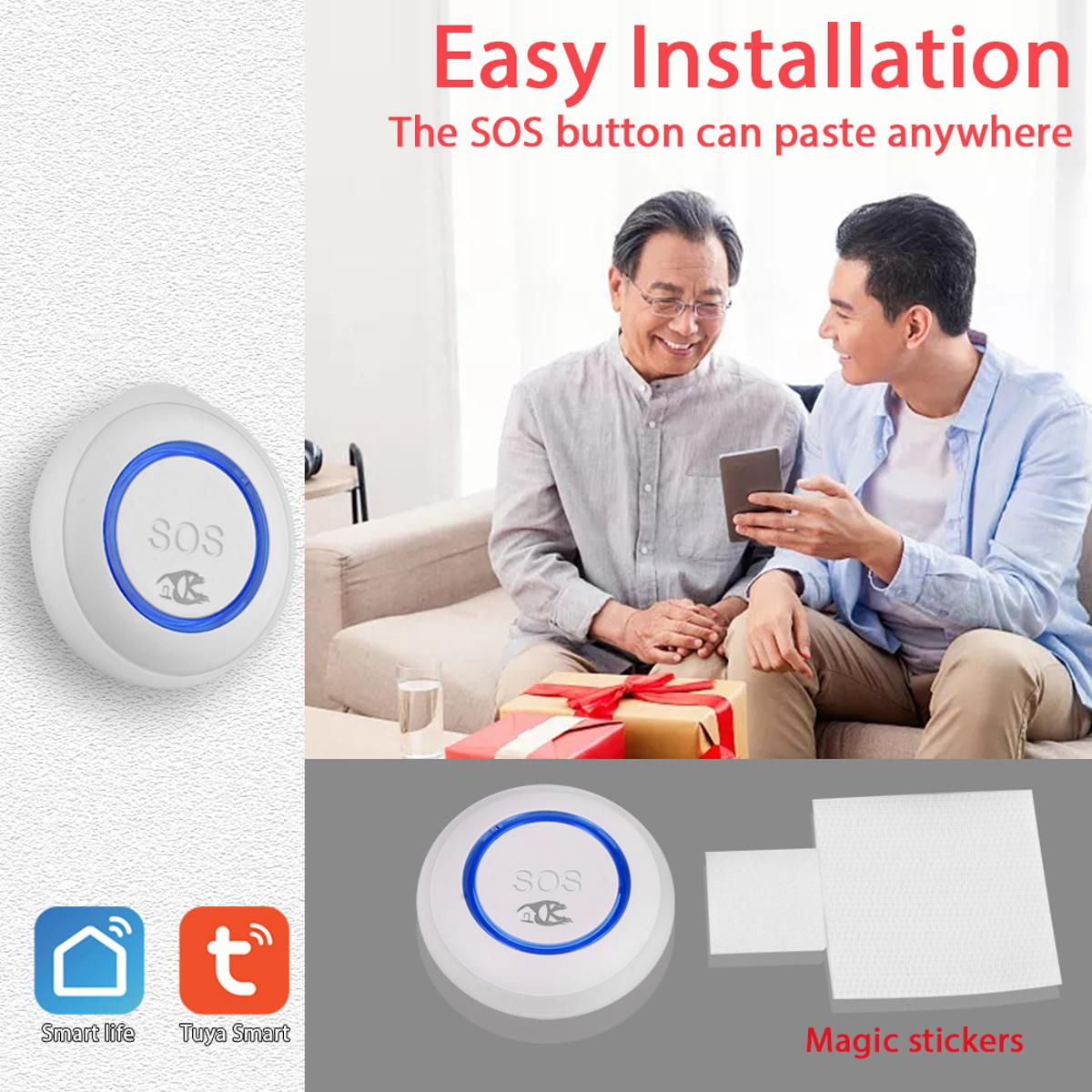 Tuya Smart Wifi emergency button one-key alarm call for help button for the elderly, intelligent scene linkage hot sell