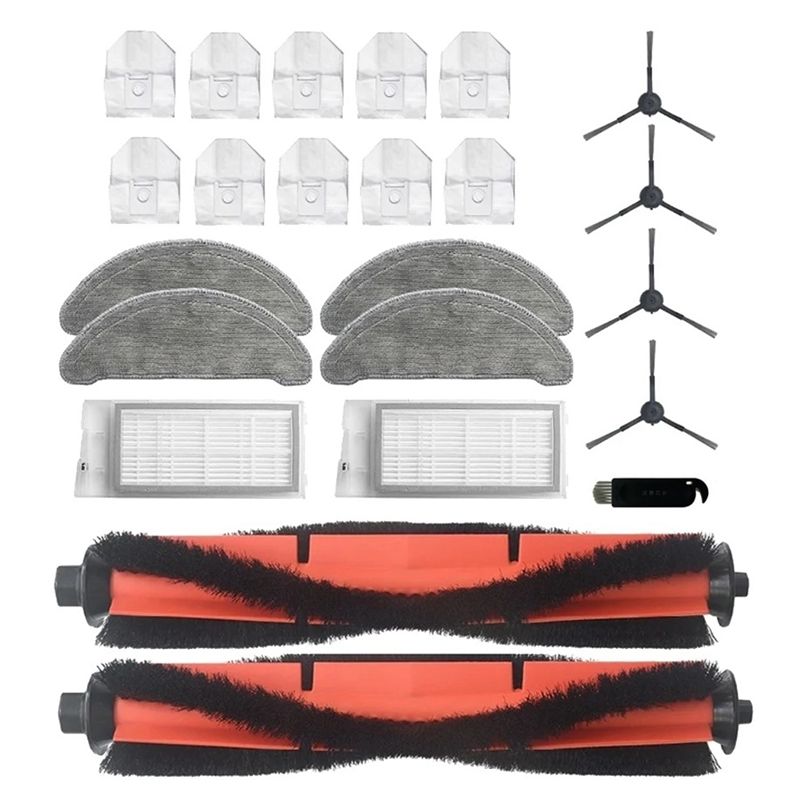 For EVE Plus Robot Vacuum Cleaner Main Side Brush HEPA Filter Mops Cloths Rags Dust Bags Replacement Spare Parts