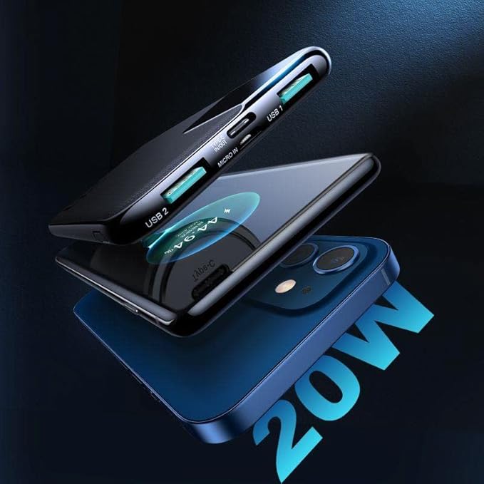 Joyroom JR-QP190 Mini 10000mAh PD Fast Charge Power Bank 20W with LCD Display. 