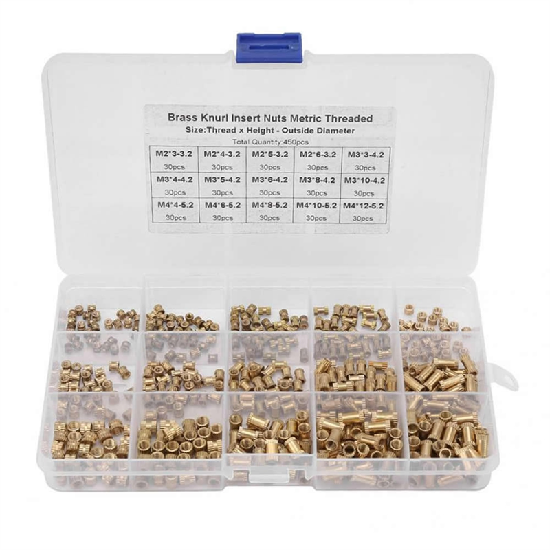 M2 M3 Threaded Inserts for Plastic Thermoset Brass Inserts for 3D Printed Injection Molding Press Threaded Nuts Easy Install