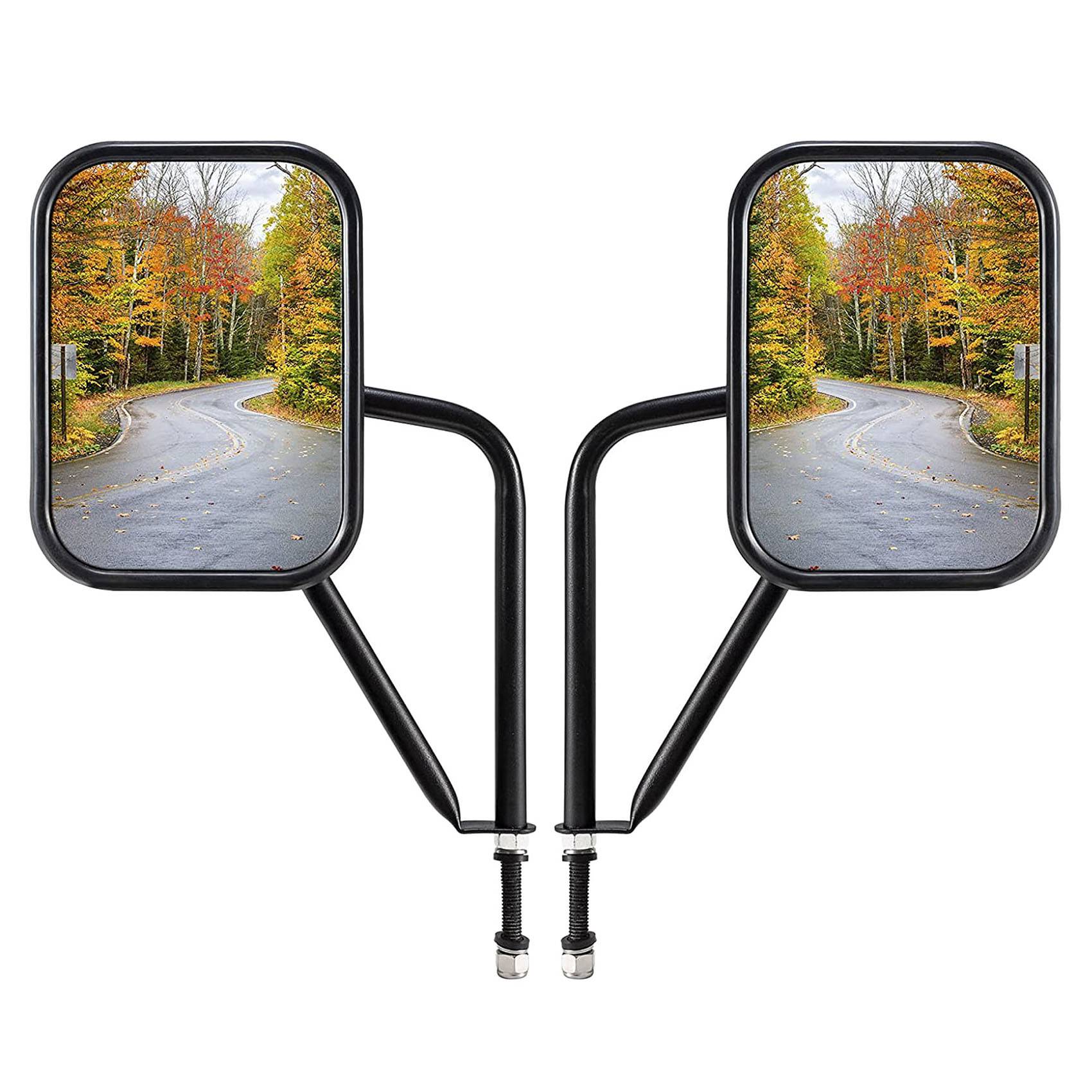 Doors Off Mirrors for Jeep Wrangler CJ YJ TJ JK JL & Unlimited, Wider Rearview Mirrors Square Door Side Hinge Mirror. 