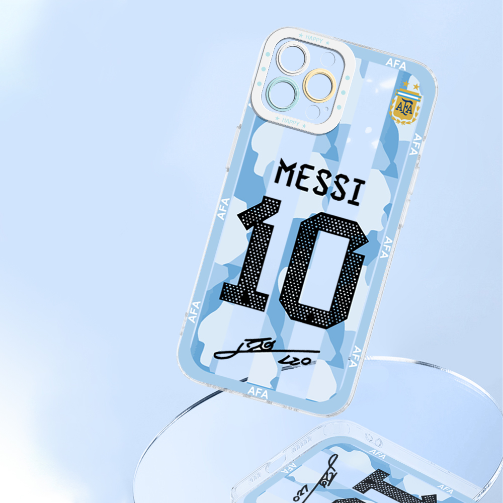 Jizetin for Redmi Note 10 Pro / Note 10 Pro Max Back Cover Crystal Transparent Football Star For Boys Soft Full Camera Cover Protection Phone Cases. 