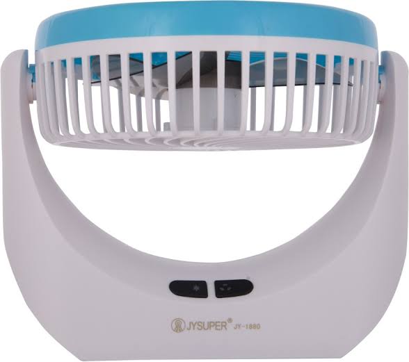 JY Super lithium rechargeable mini table fan with LED light JY-1880 - JY-1880. 