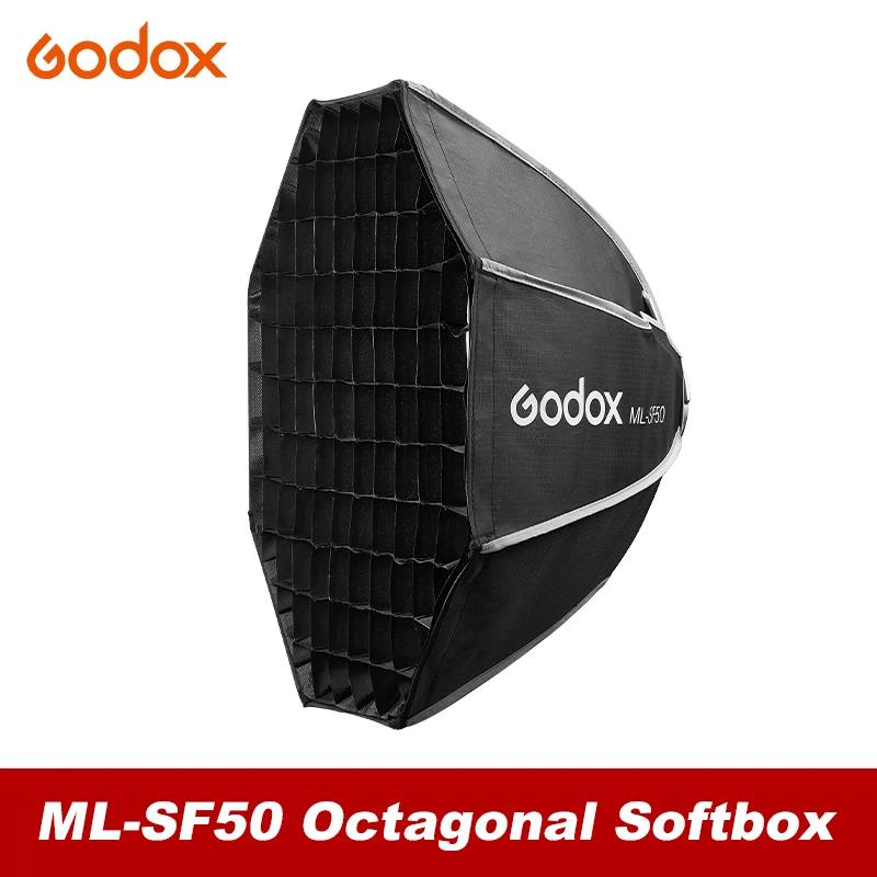 Godox ML100Bi LED ışıkları aksesuarları ML-CS30 ML-SF3030 sekizgen Softbox ML-L36 Lens reflektör ML-GB Bowens montaj adaptörü AK-B02. 