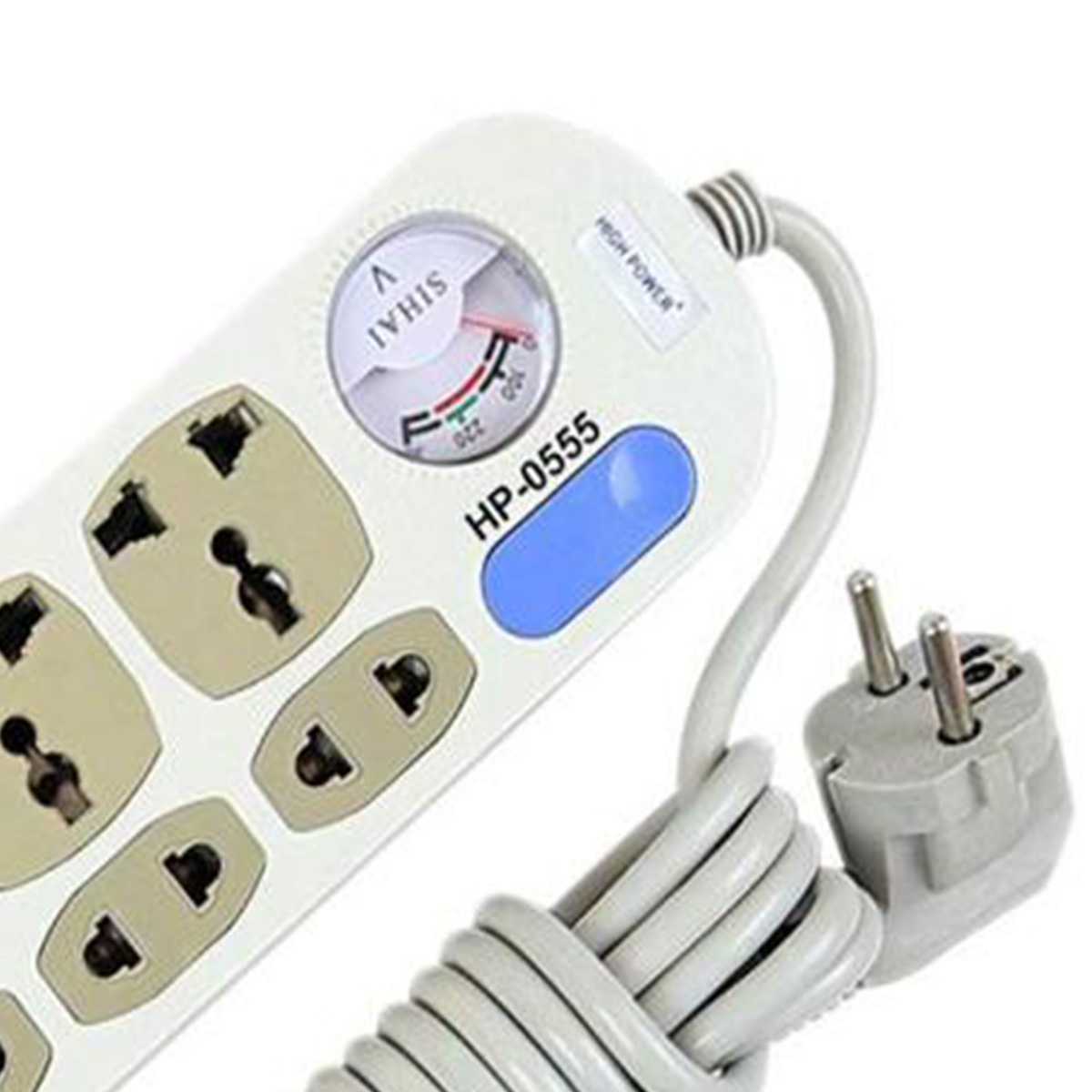 Multiplug 10-Port Socket HP-0555 - 5 Meter | Efficient Power Distribution with 16ft Reach for Ultimate Convenience. 