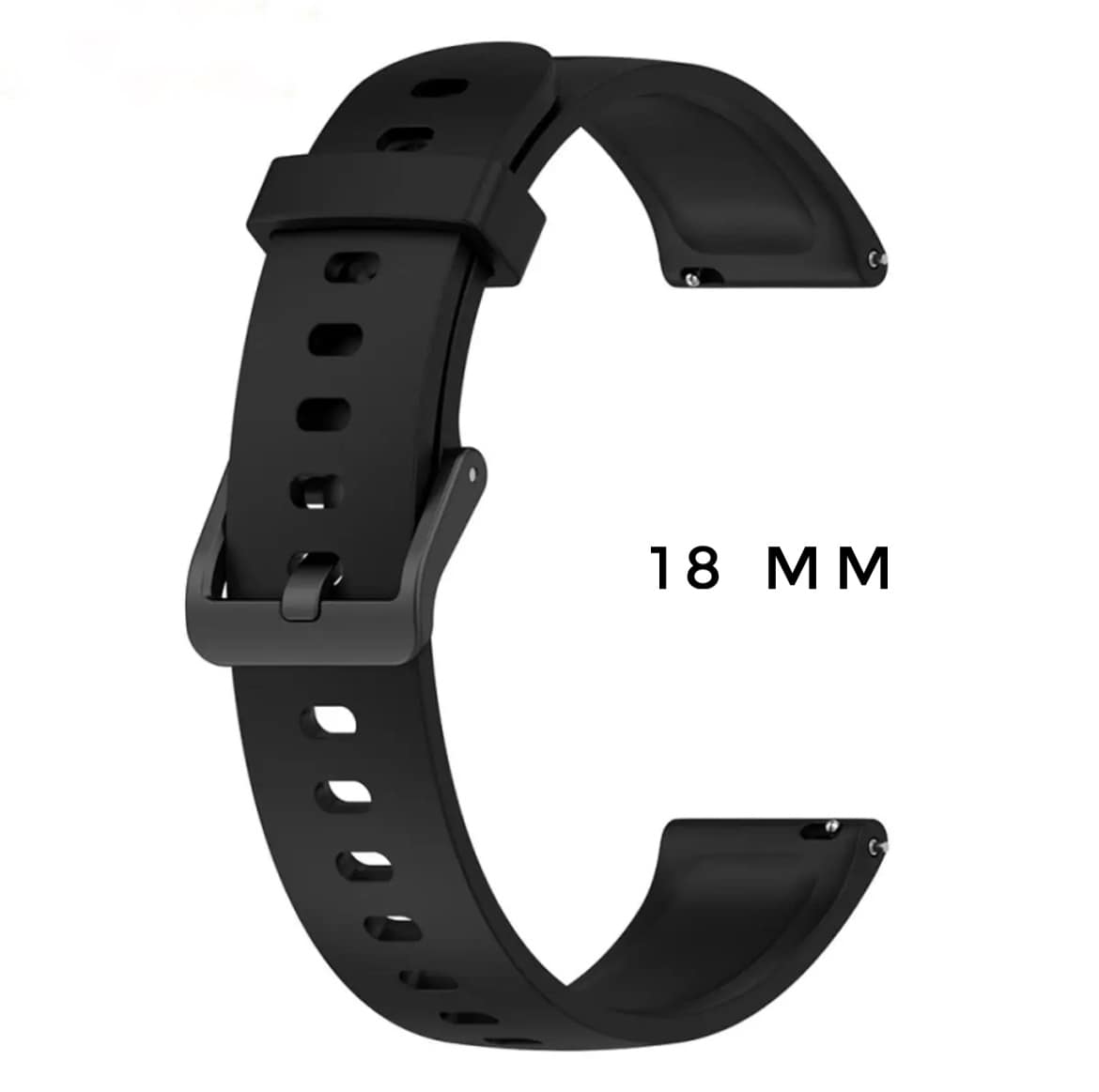 Soft Silicone 18mm Watch Strap for Realme Band 2 Xinji Cobee C1. 