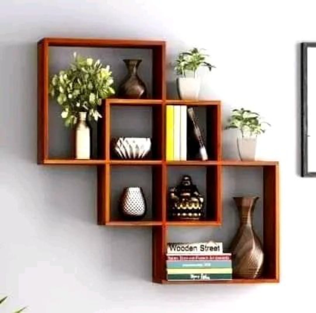 Rectangular shape wall Hanging bookshelf Rack - book shelf. 