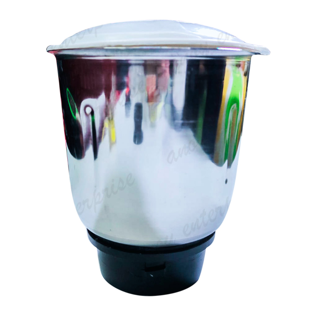 Single stainless steel material grinding flat jar / single Suitable for all type of mixer grinder - size : large /midium/small. 
