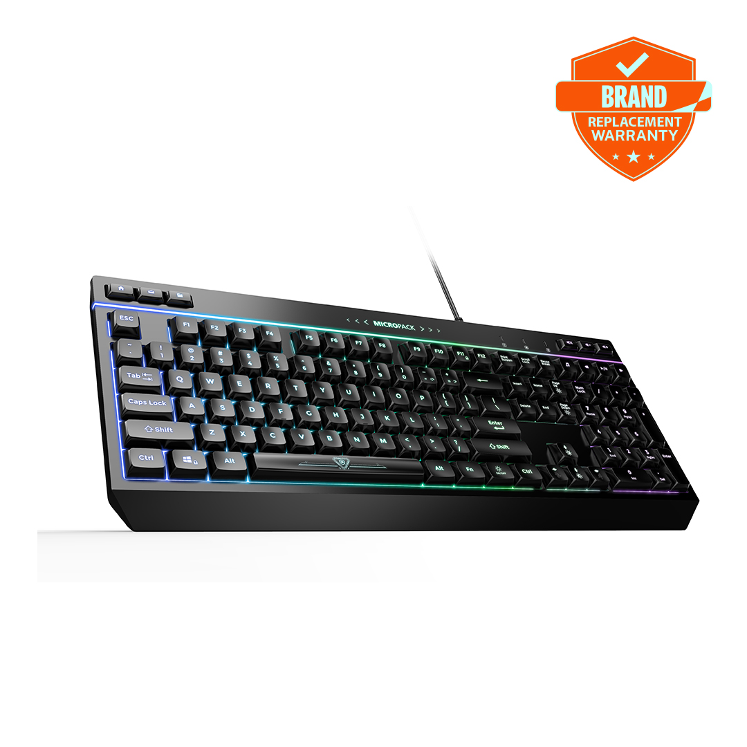MICROPACK GK 20 APOLLO Anit Ghosting RGB Gaming Keyboard With Software. 