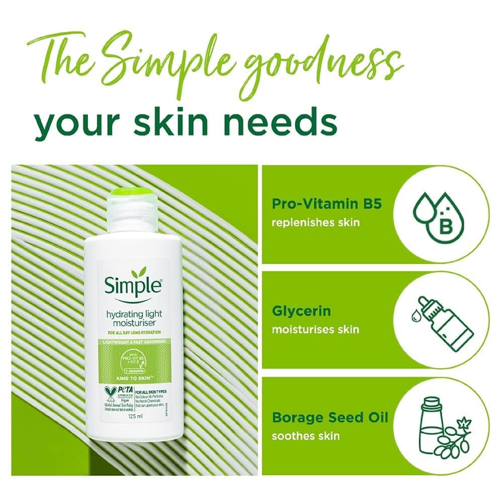 Simple Kind to Skin Hydrating Light Moisturiser - 125 ml. 