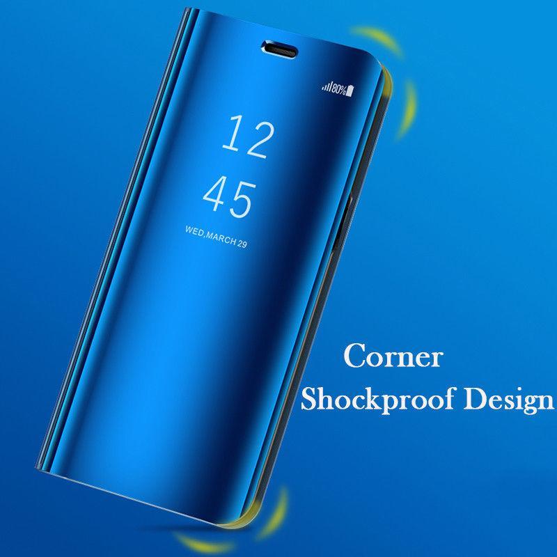 Samsung Galaxy note 8 Clear View Mirror Leather Stand Flip Cover. 