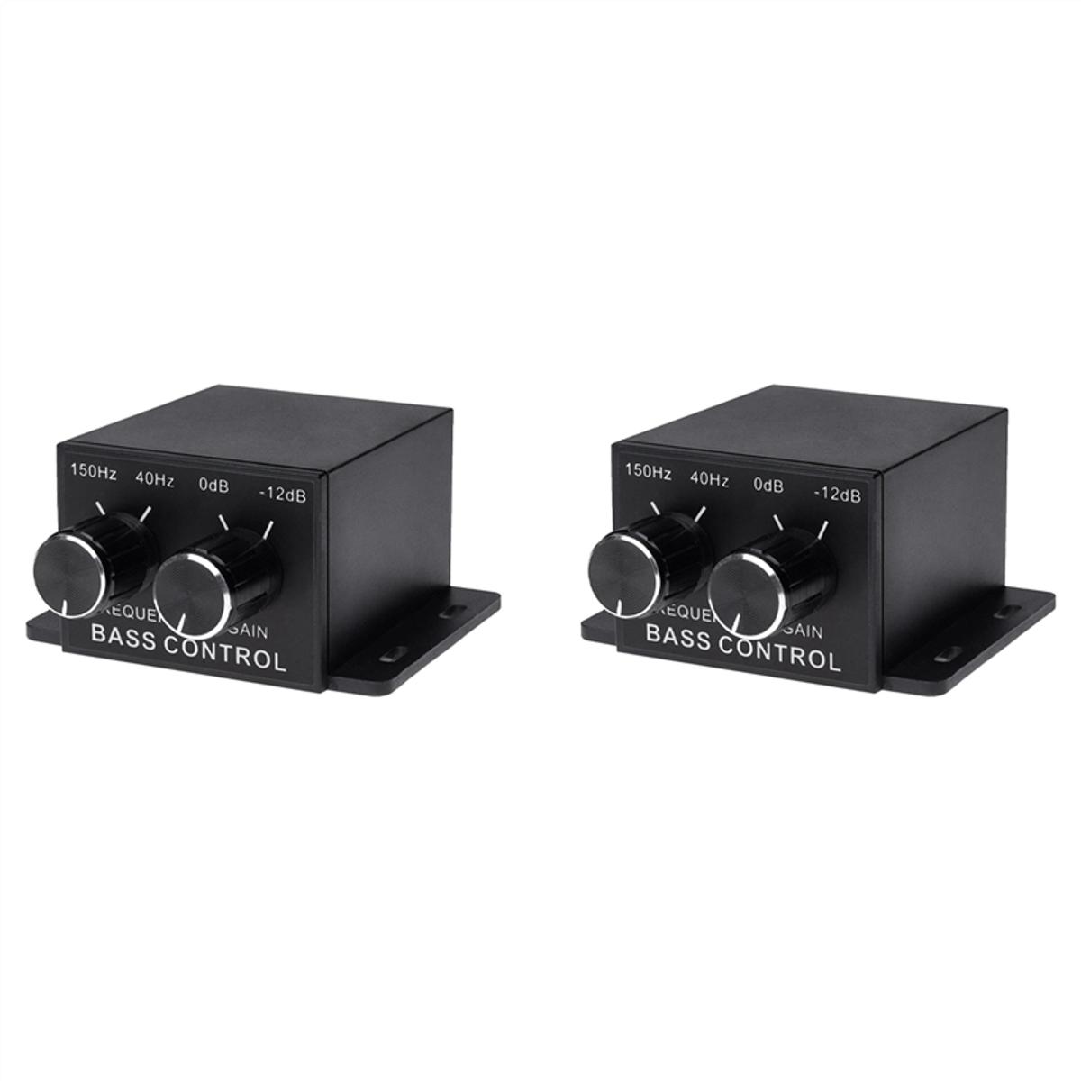 NAMUNY 2X Universal Car Audio Amplifier Bass RCA Level Remote Volume Control Knob,It is Suitable for Most of the Cars