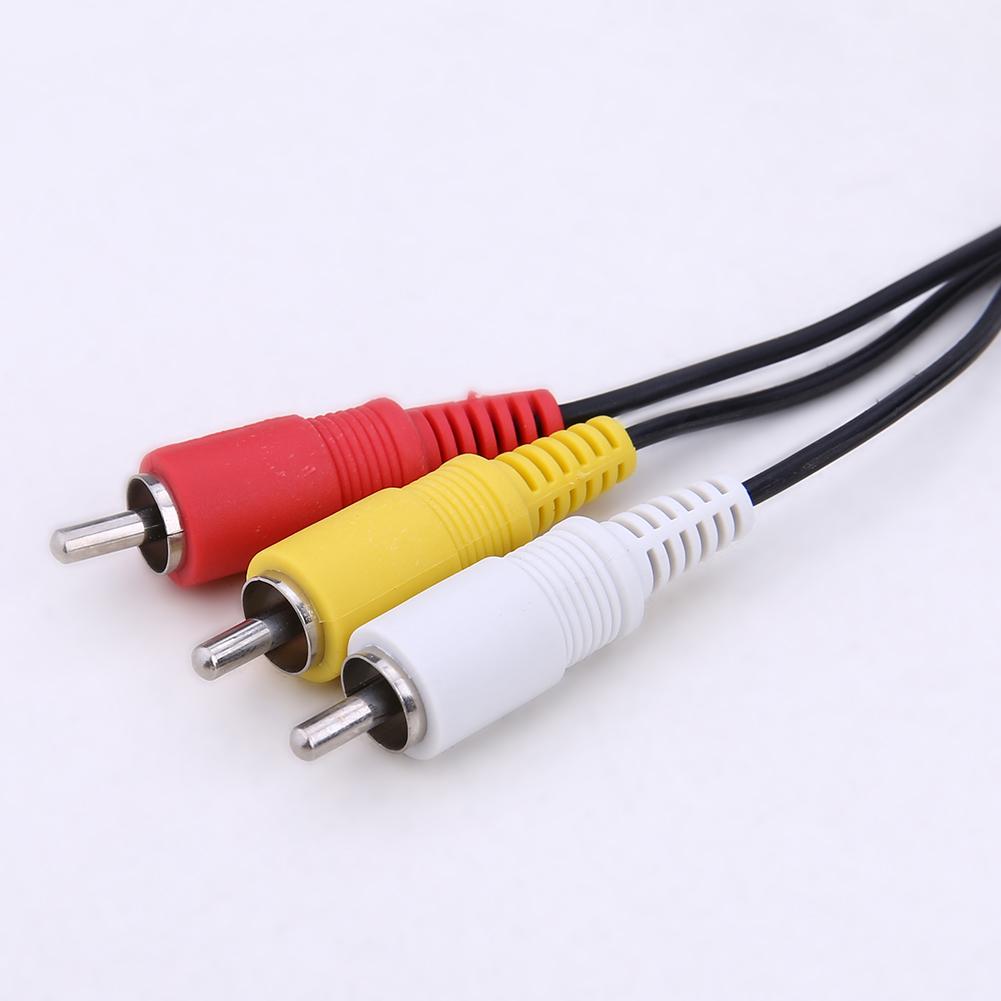 Camera Audio Video AV Cable Mini USB to 3 RCA for Canon EOS 5D2 5D Mark III 6D 7D 60D 70D 700D 760D. 