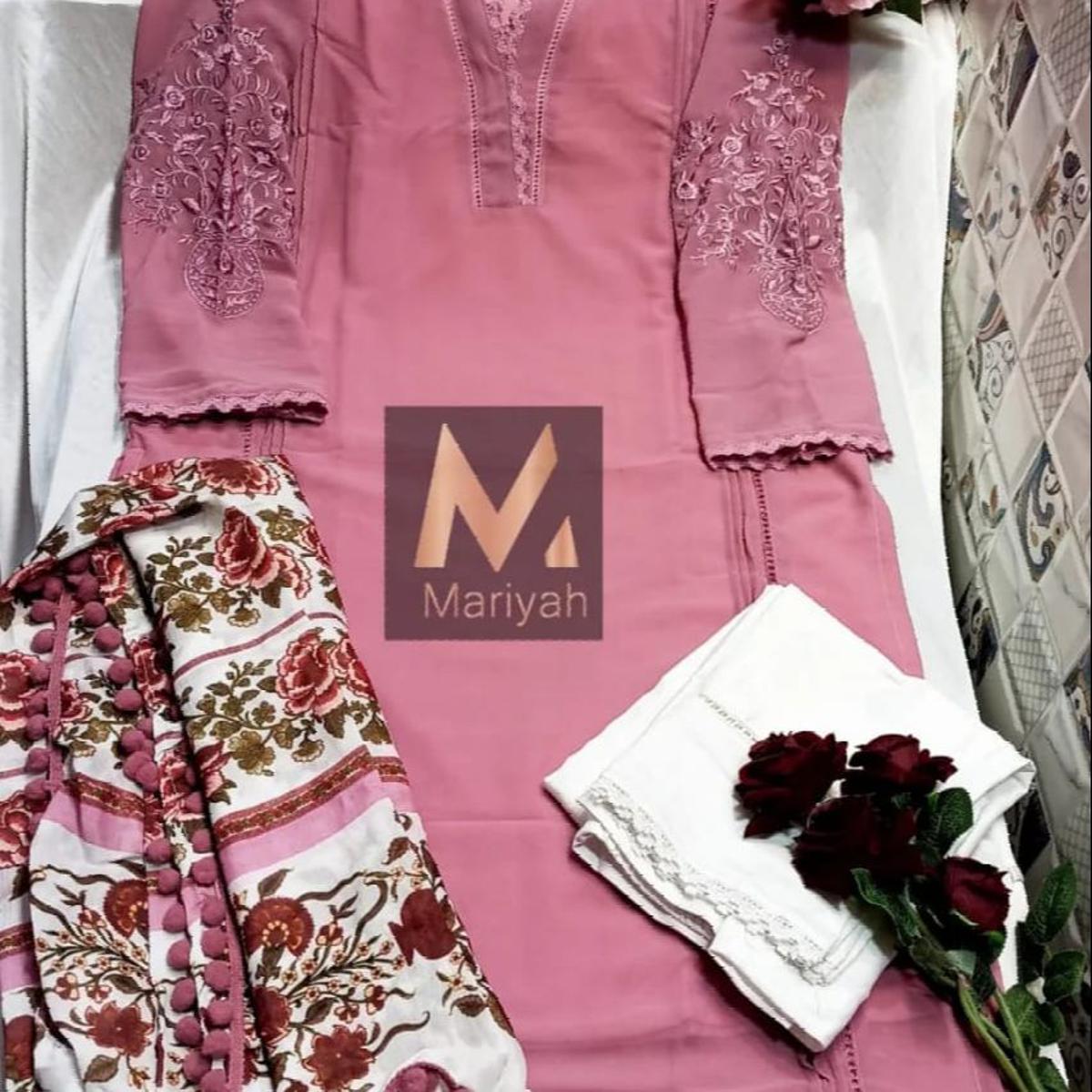 V I P China Linen Redimet ground three piece collection for womnen \grils [ 3 piece ]