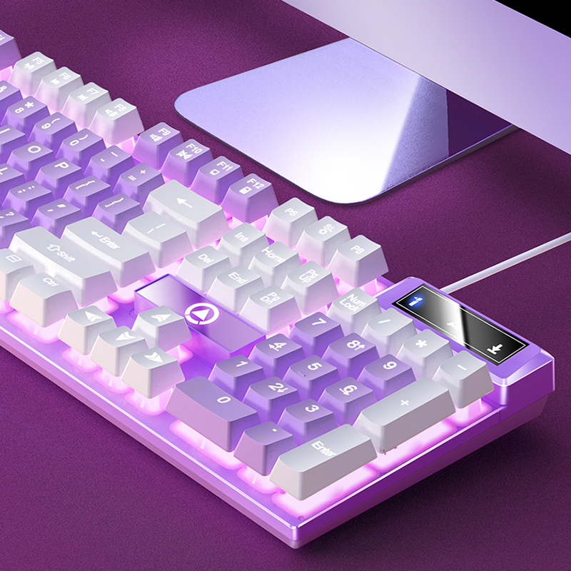 YINDIAO Keyboard Gaming Wired Laptop Desktops PC Computer Office Accessories Low Profile Gamer Keyboards With Numpad. 