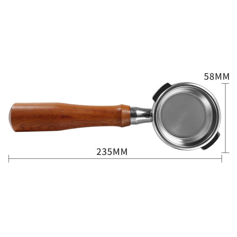 GAGGIA Bottomless  Portafilter Coffee Espresso Handle 58MM Wood Coffee Machine Bottomless Filter Portafilter. 