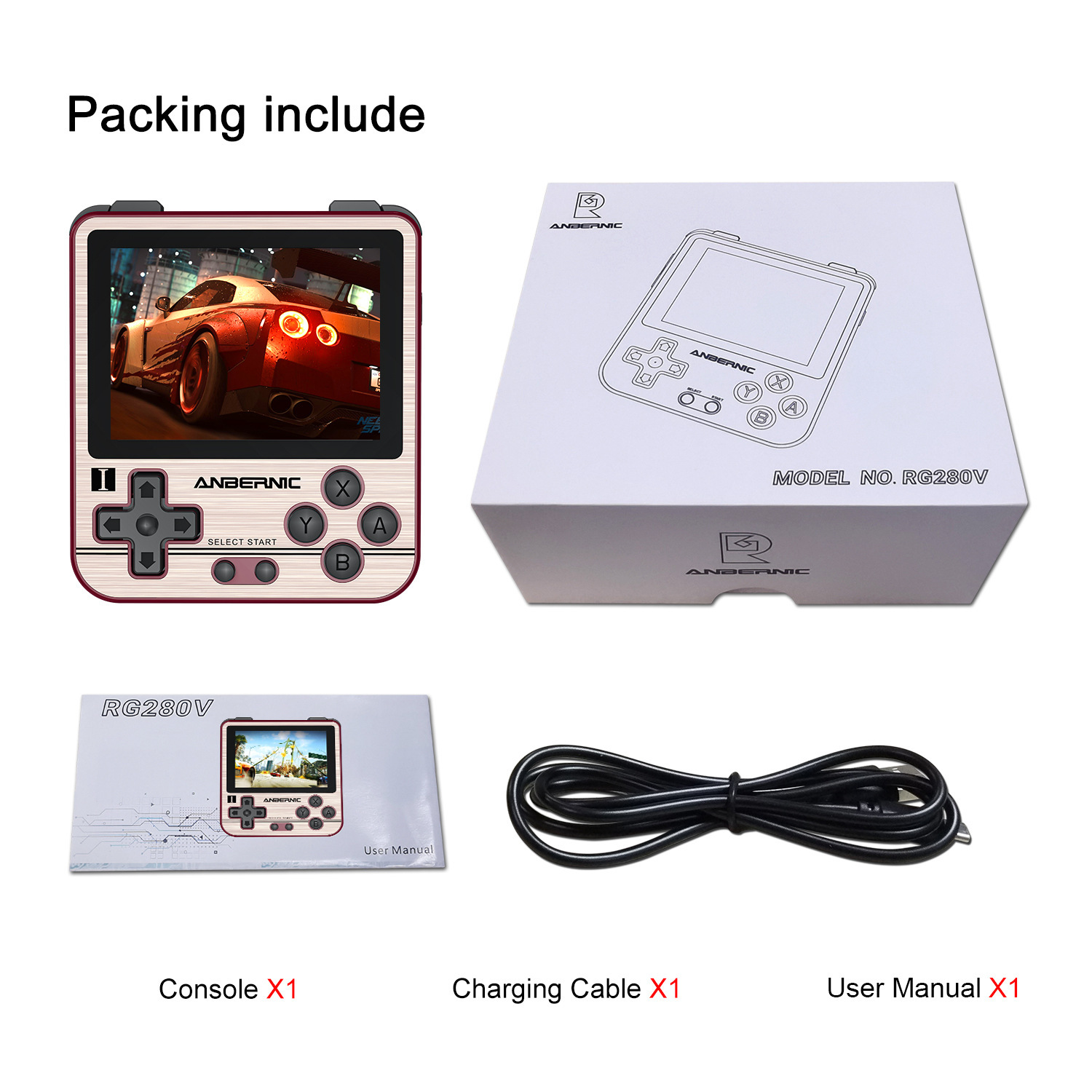 Direct RG280V special package 128G card n64 handheld game console