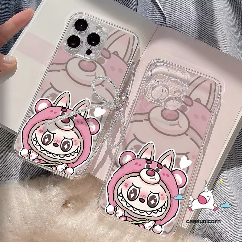 Cartoon Labubu Doodle Lotso Case for Redmi 10 9A 9C A2 13C 9T 10A 12C 10C 12 A1 9 Note 13 8 10 11 9 10s 11s 12 Pro Max Poco M3 X5 X6 Pro Mi 12 11 Trendy Cute Pop Mart Couples Cover. 