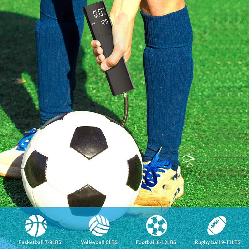 Electric Ball Pump,Smart Air Pump Portable Fast Ball Inflation with Accurate Pressure Gauge and Digital LCD Display. 