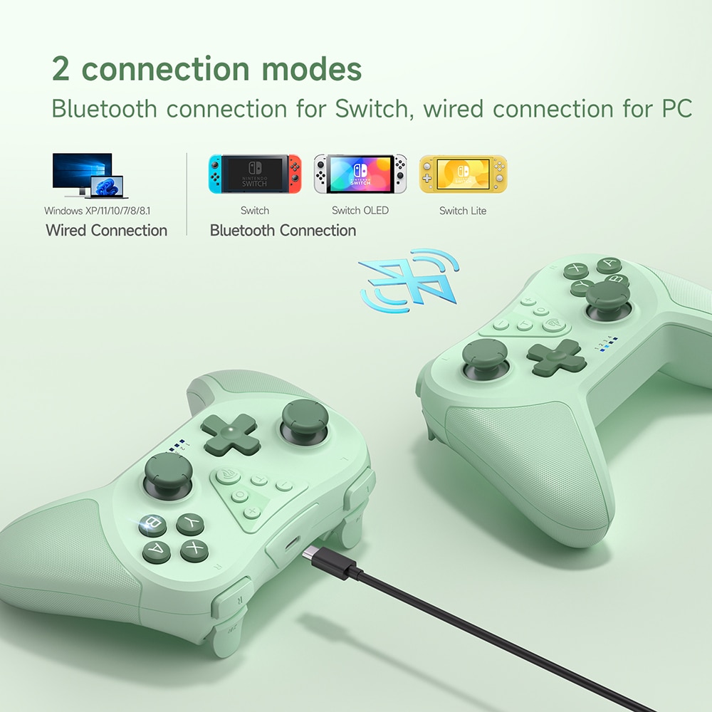 EasySMX T37 Bluetooth Gamepad, Wireless Switch Pro Controller for Nintendo Switch, Steam Deck, PC, with 6 Axis Gyroscope. 