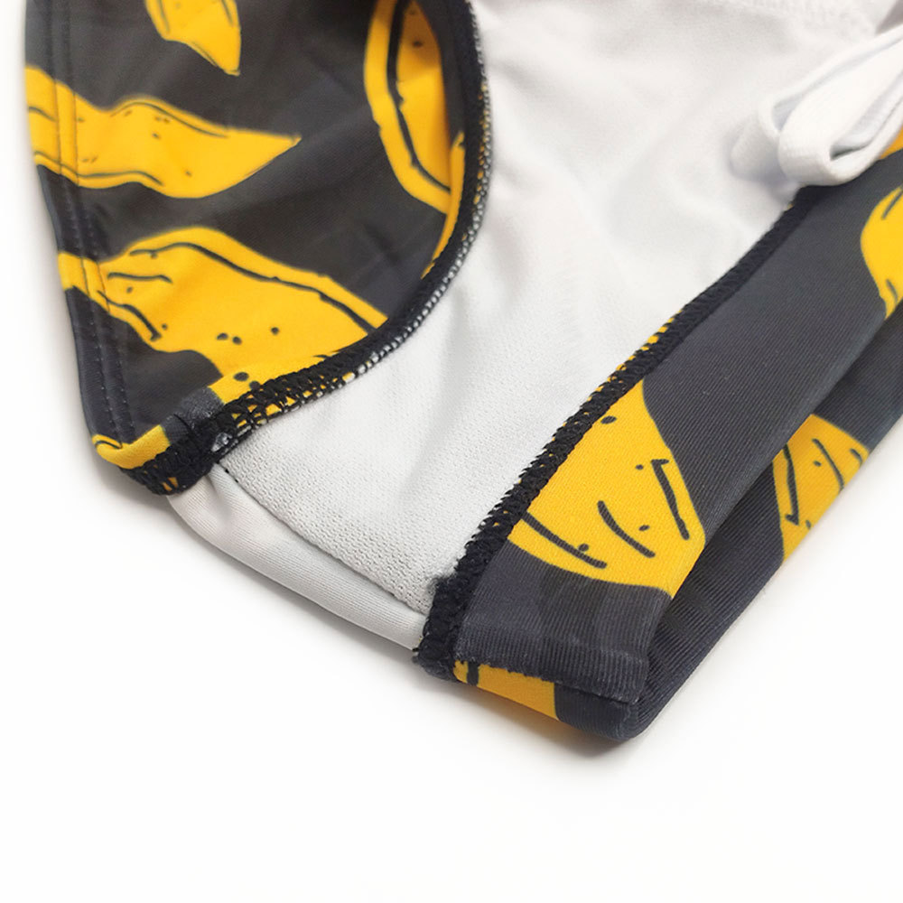 Men's Banana Print Fun Swim Briefs Swimwear Hot Art Trend Swimming Trunks Shorts Beach Surfing Bathing Suit Sunga Cavada. 
