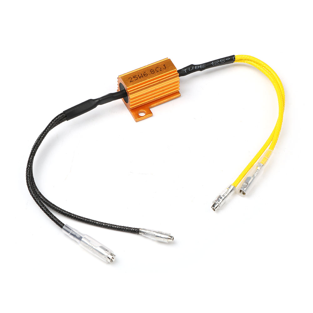 FG 1Pair 25W 6.8Ohm Moto Resistance Power Resistor Load Decoding Resistor for LED Mini Turn Signal Flash Light Repairing Parts. 
