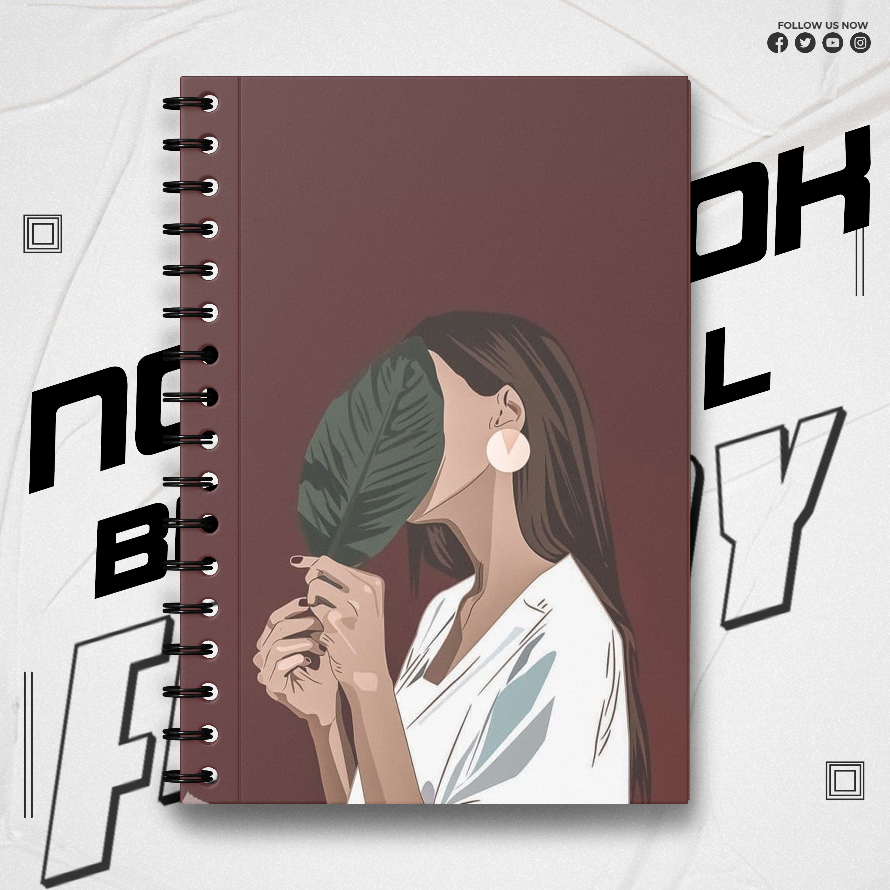 Notebook Minimalist Anime Girl Theme Design Ai Edition 2O Rise360 Writing Journal Pad K848