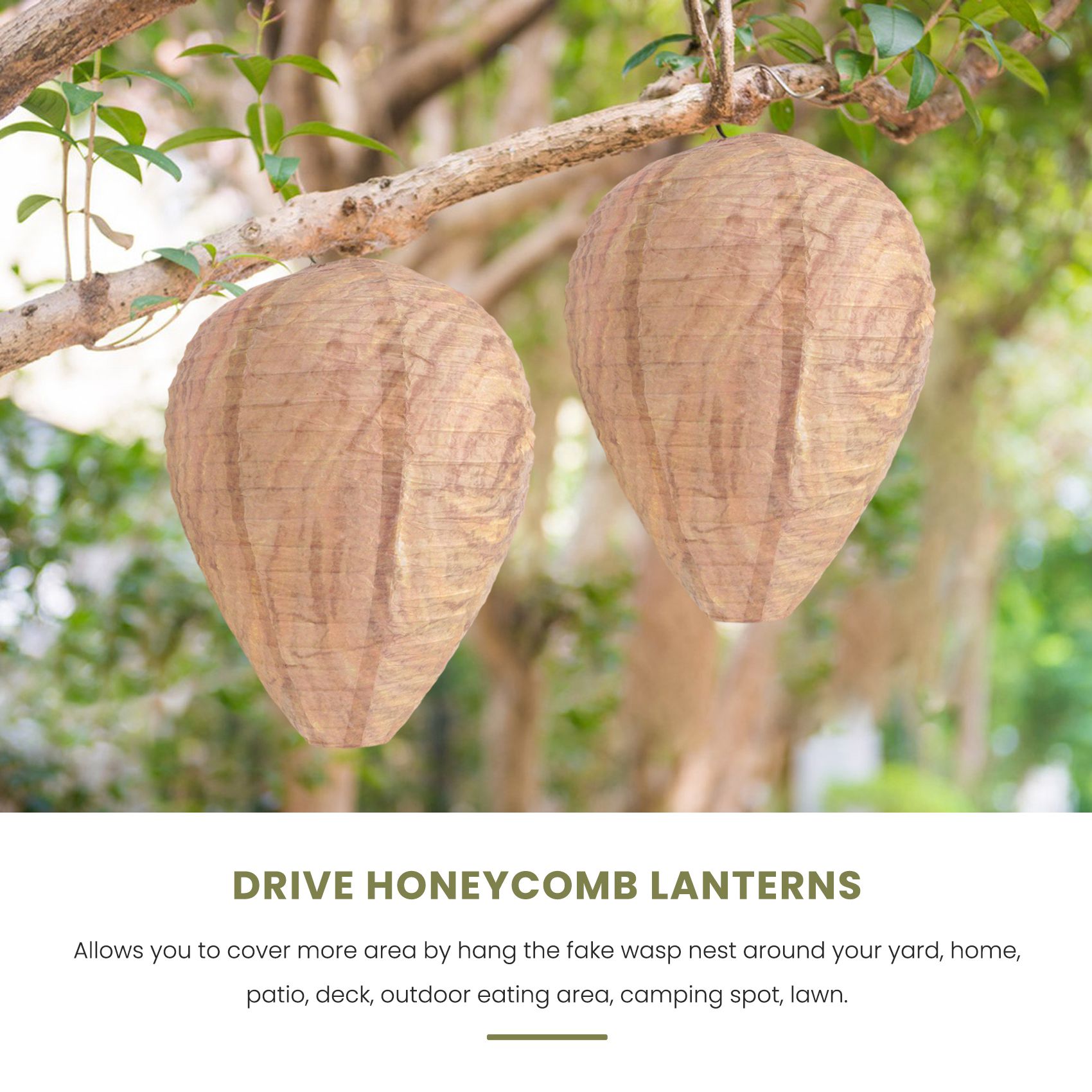 4PCS Wasp Nest,Decoy Hanging Fake Wasp Nest Paper Decoy Safe Fake Trap Effective Eco Friendly Paper Wasp Nest for Garden. 