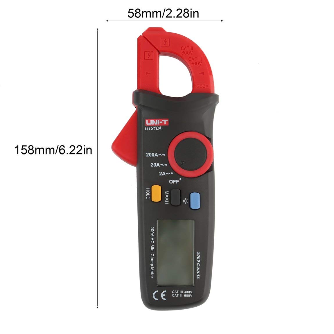 UNI-T UT210A AC Mini Clamp Meter 200A - Kings Trading. 