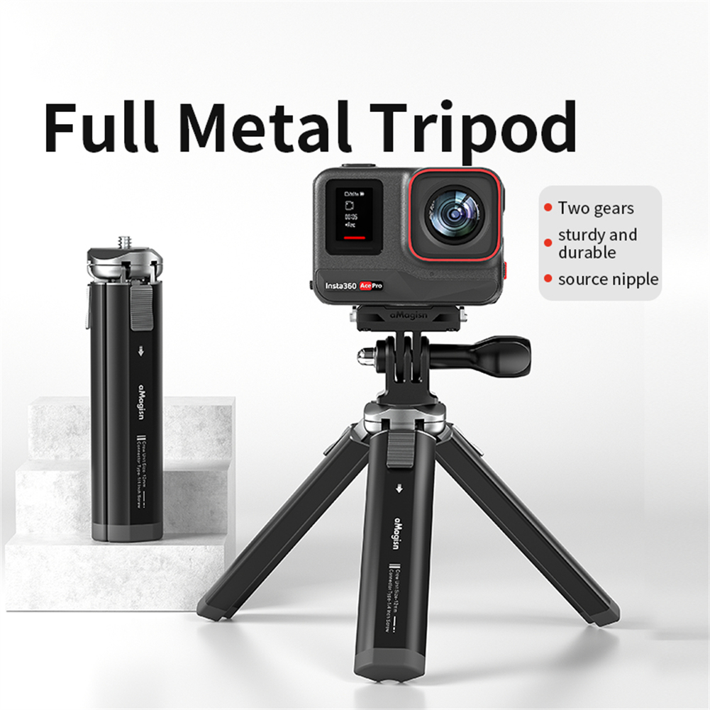 Camera Tripod Aluminium Alloy Gimbal Camera Stabilizer Tabletop Tripod Selfie Stick Tripod Action Camera Accessories. 