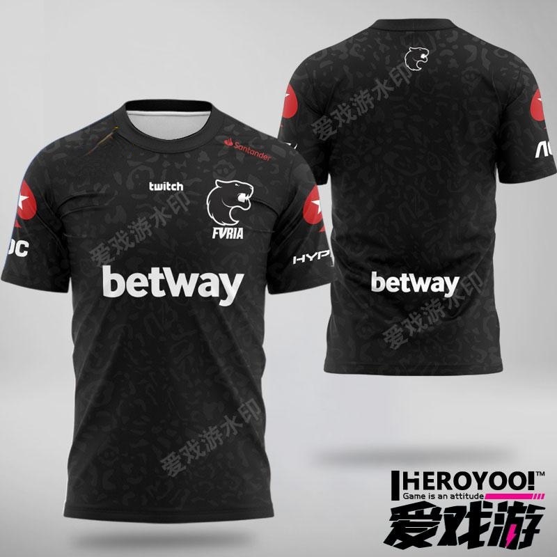 Customized Black Panther FURIA Team Uniform CSGO Can Customize ID Clothes Short-sleeved T-shirt Professional E-sports Suit Brazi. 