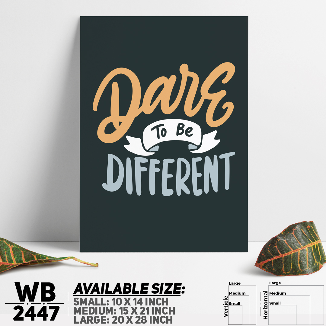 Dare to Be Different - Motivational Wall Canvas Poster For Wall Decoration Canvas Wall Decor Art For Wall - WB2447 - Neo Print