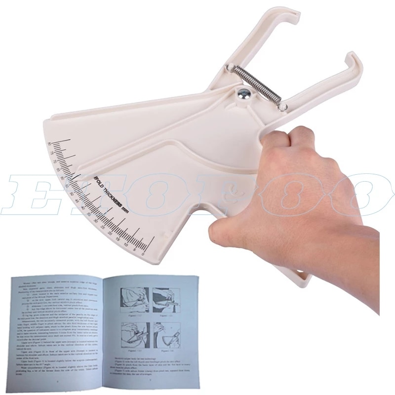 sale!  Body fat Caliper PLICOMETRO (skin fold caliper)  with slim guide manual BMI calculator (BMI body measure tape)-BMI tape. 
