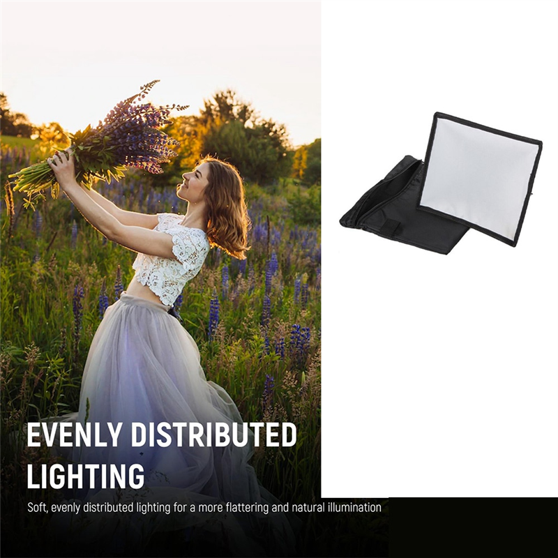 For DSLR Camera Universal External Flash Cover Fill Light Portable Mini Softbox Roof Flash 20X30cm Soft Cover Easy Install Easy to Use. 