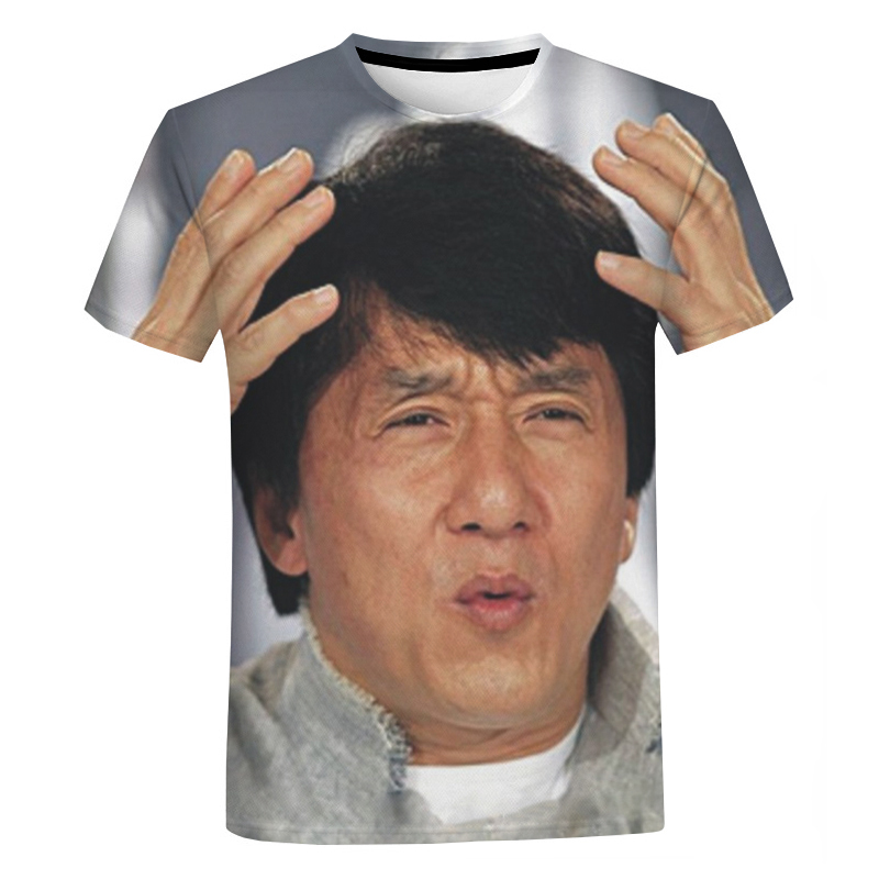 New 3D Printed Jackie Chan Kung Fu Master T-Shirts Unisex Dragon China Kung Fu Newest Oversized O-Neck Tops Short Sleeve Clothes. 