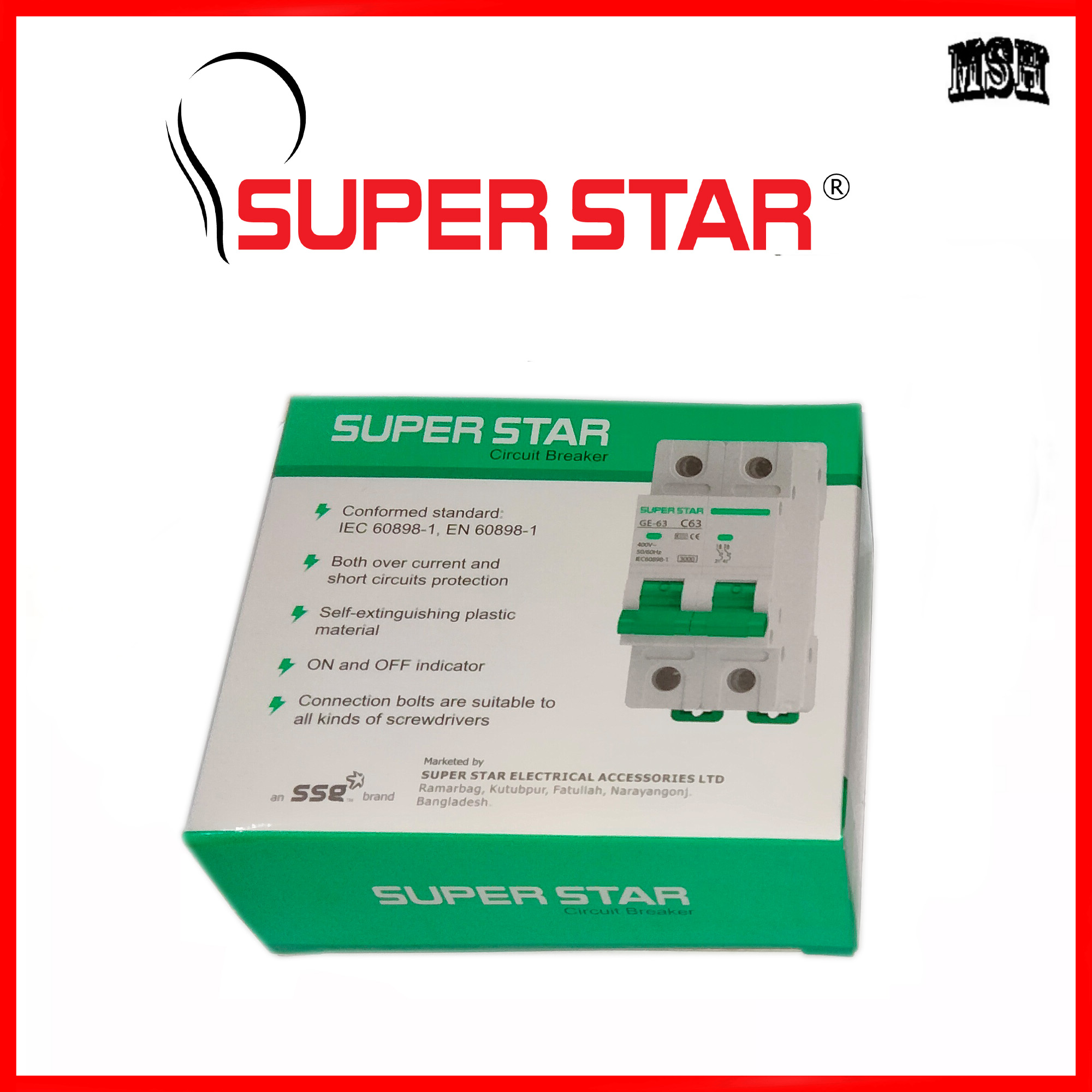 Super Star Circuit Breaker DP 32A-63A. 