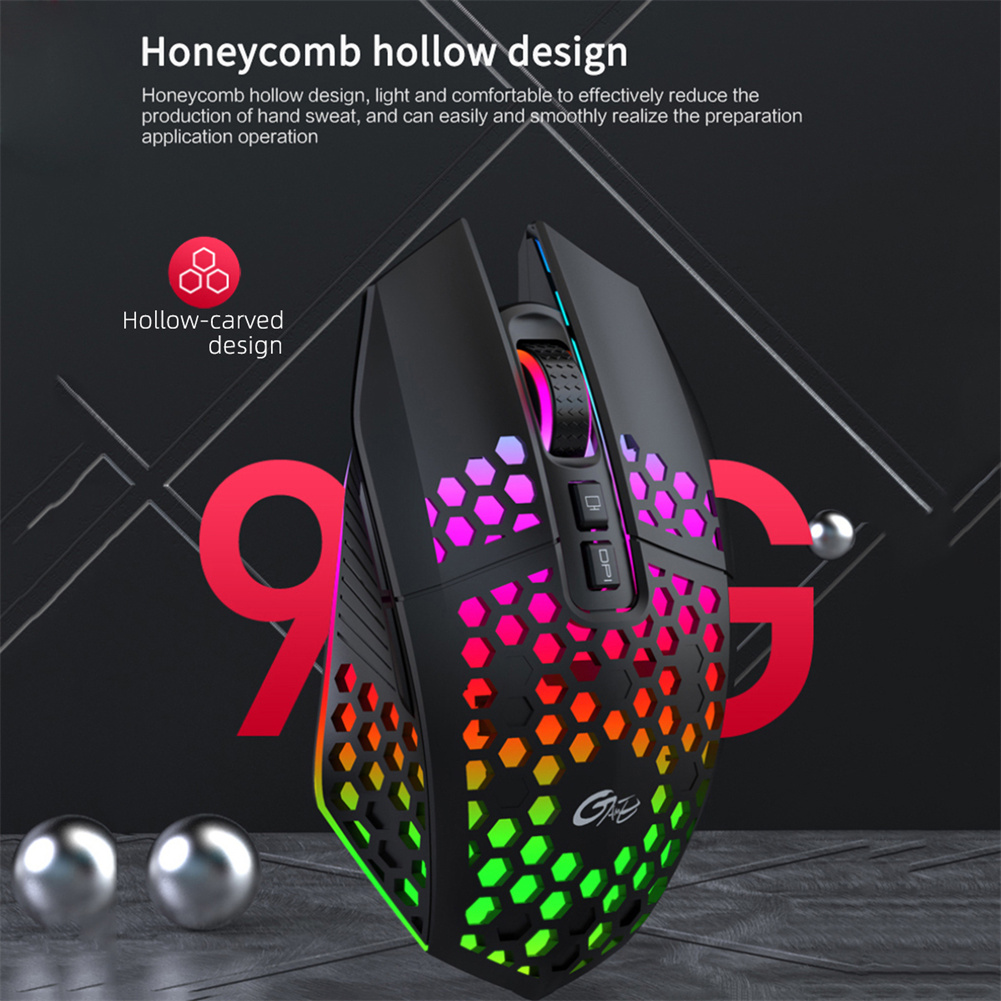 Wireless Mouse, Lighting Ergonomic Wireless Mouse, 2.4GHz USB Cordless Mouse, 1600DPI 500MAH Rechargeable Wireless Mouse For Computer Laptop PC. 