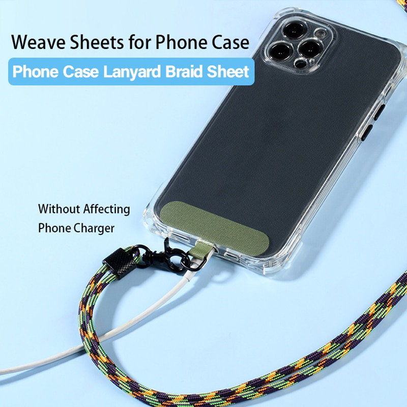 2023 New Cellphone Strap T-shaped Plate Sheet Mobile Phone Case Braid Lanyard Accessories Weave Card for iPhone Xiaomi Samsung