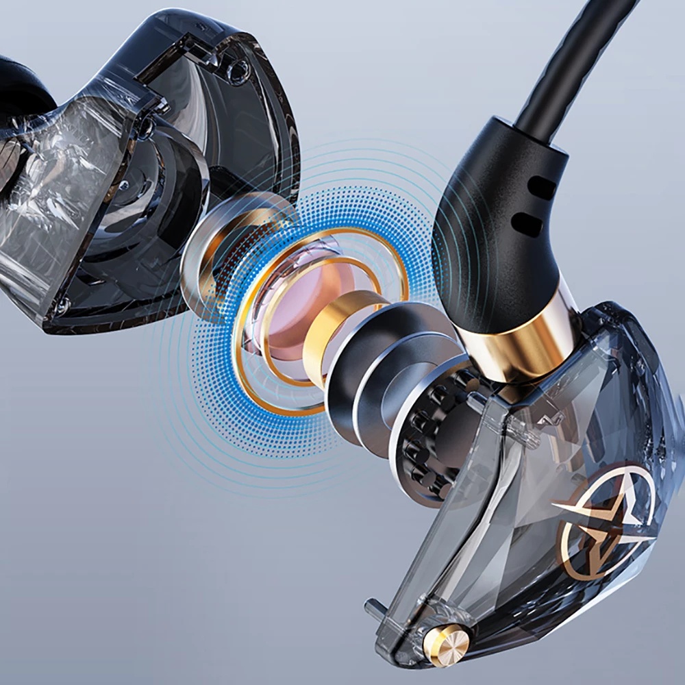 【Readystock + FREE Shipping+ COD】 Kt-02 3.5mm Jack Wired Headphones In-Ear Earphone Sport Earbud With Noise-Cancelling Dynamic Hd Mic For Live Singing Recording. 