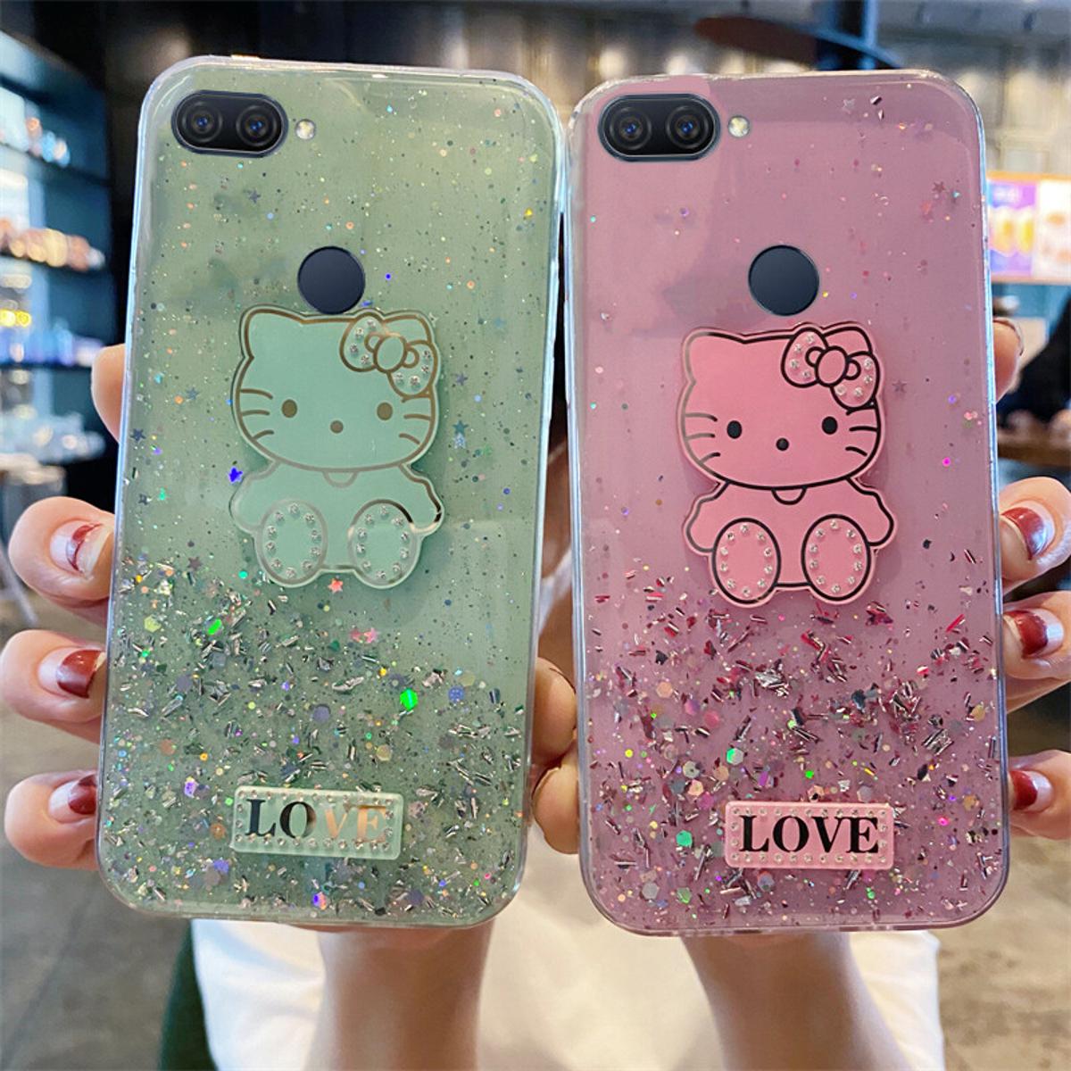 Phone case OPPO A5S Shiny Ring Case Glitter Soft Transparent Hello