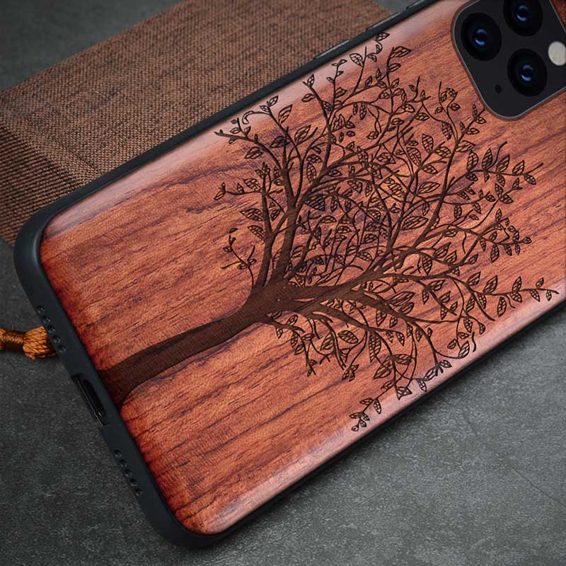 Natural Wood Case For Samsung Galaxy S24 Ultra S23 Note20 Ultra S22 Plus Wood Case For iPhone 15 14 13 12 11 Pro Max. 
