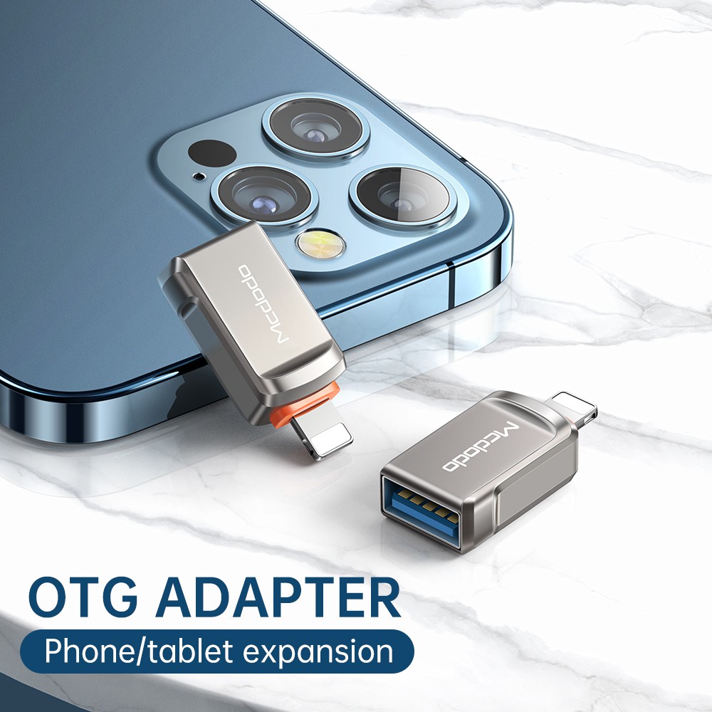 Mcdodo OTG-860/873 USB 3.0 Camera Adapter OTG Cable Compatible with Type C/ iP iOS 13 or Above. 